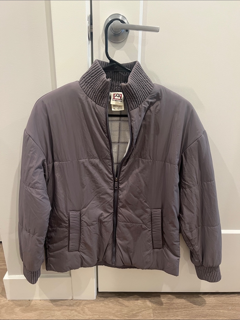 Lavender Gray Puffer Jacket